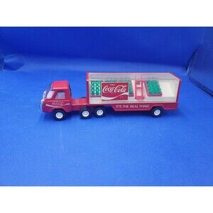 Vintage 1970s Buddy L Coca Cola Delivery Truck & Trailer w/Bottles Japan 10"